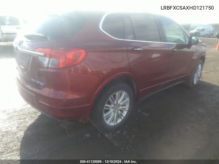2017 Buick Envision Preferred VIN: LRBFXCSAXHD121750 Lot: 41125089