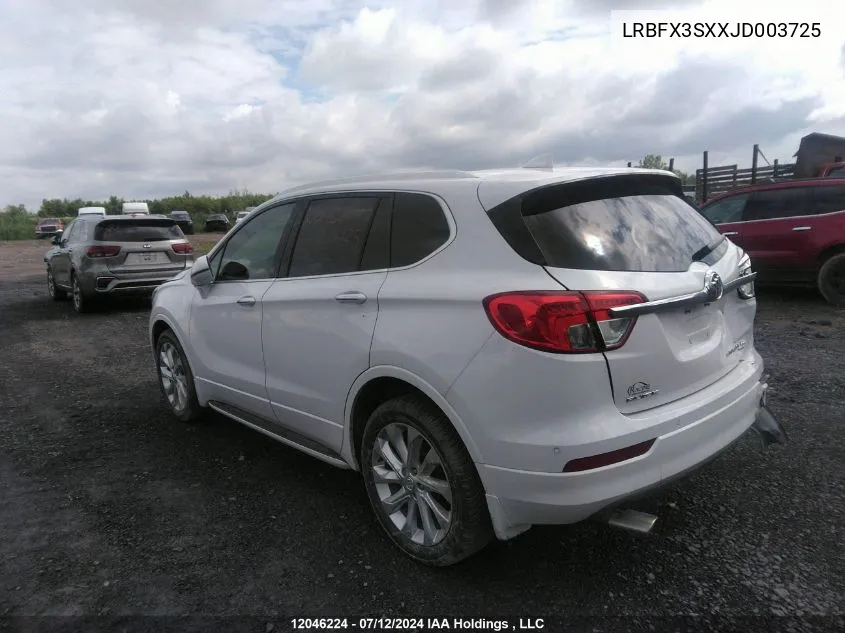 2018 Buick Envision VIN: LRBFX3SXXJD003725 Lot: 12046224