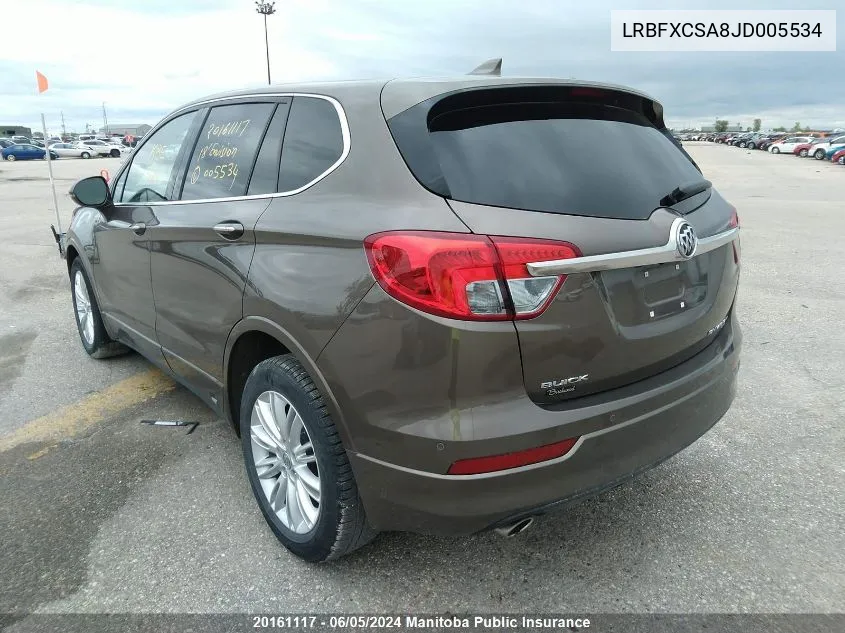 2018 Buick Envision VIN: LRBFXCSA8JD005534 Lot: 20161117