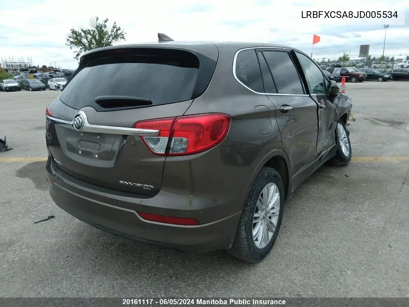 2018 Buick Envision VIN: LRBFXCSA8JD005534 Lot: 20161117