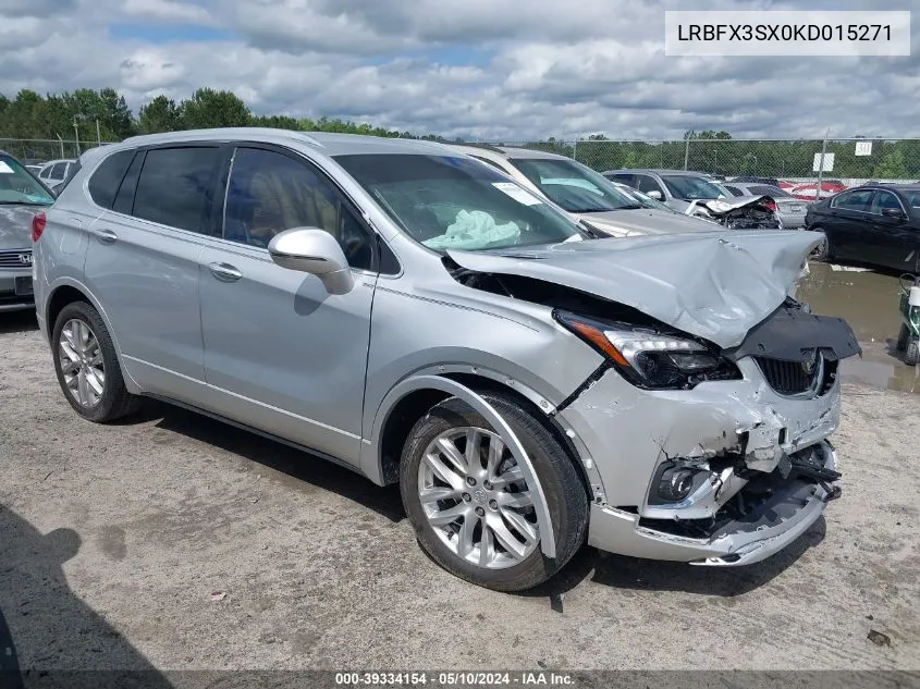 2019 Buick Envision Awd Premium I VIN: LRBFX3SX0KD015271 Lot: 39334154