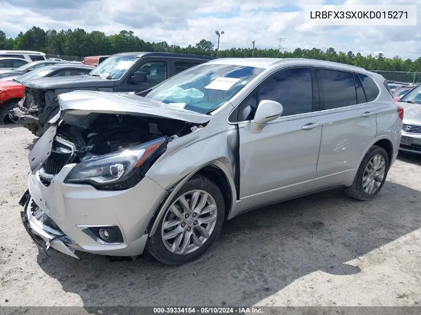 2019 Buick Envision Awd Premium I VIN: LRBFX3SX0KD015271 Lot: 39334154