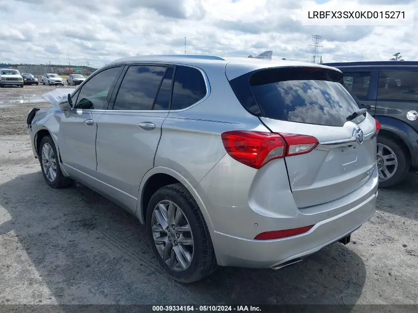 2019 Buick Envision Awd Premium I VIN: LRBFX3SX0KD015271 Lot: 39334154