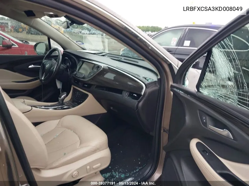 2019 Buick Envision Fwd Essence VIN: LRBFXCSA3KD008049 Lot: 39377191