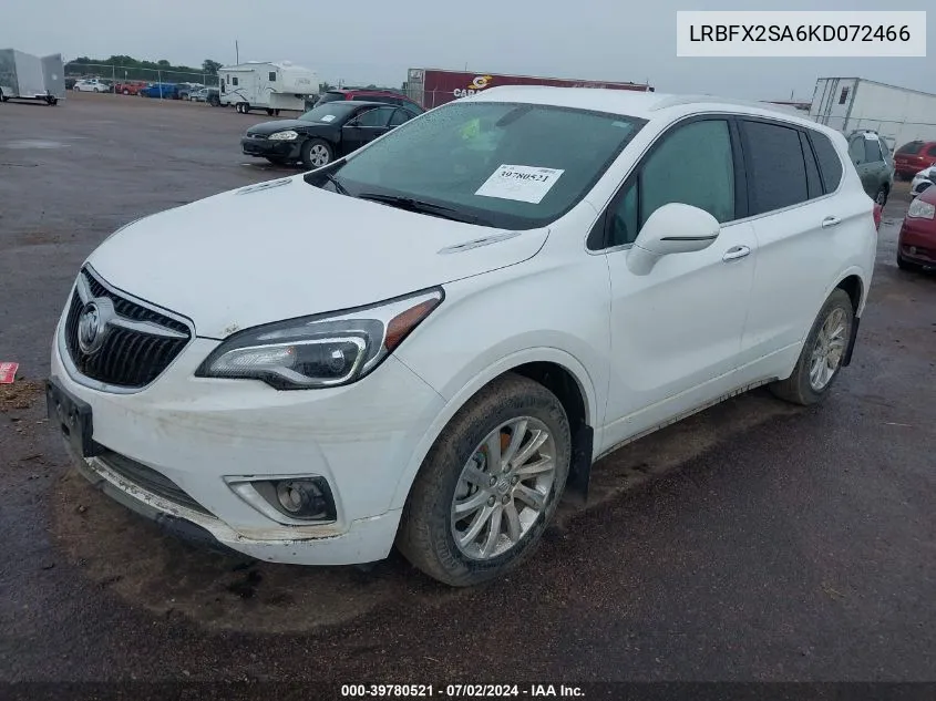 2019 Buick Envision Awd Essence VIN: LRBFX2SA6KD072466 Lot: 39780521