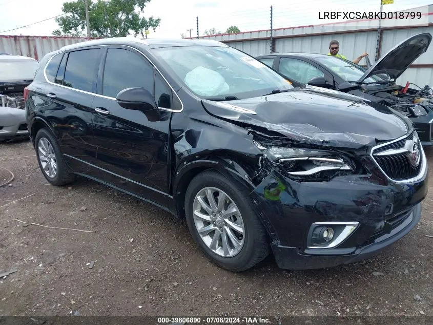 2019 Buick Envision Fwd Essence VIN: LRBFXCSA8KD018799 Lot: 39806890