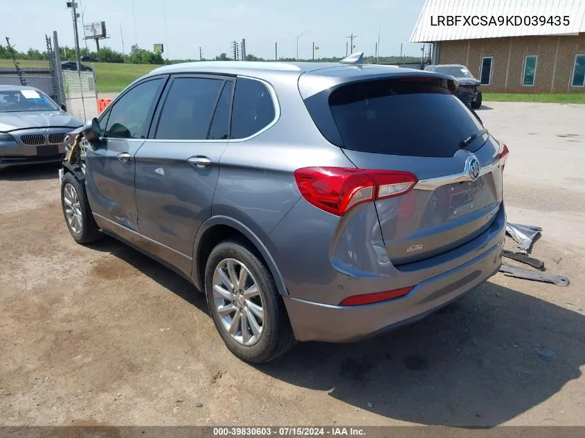 LRBFXCSA9KD039435 2019 Buick Envision Fwd Essence