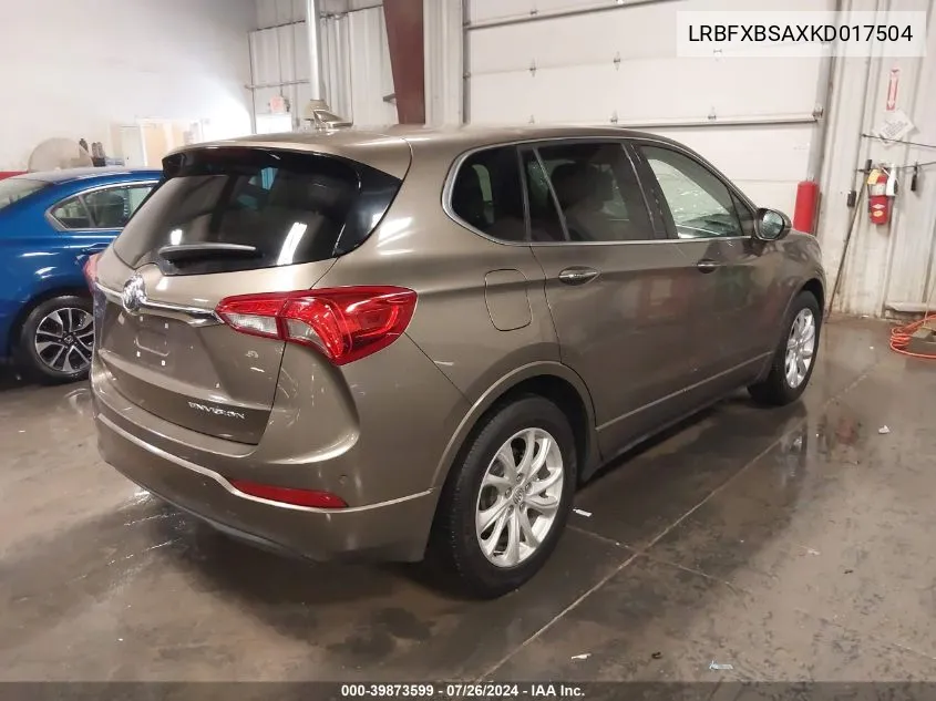 LRBFXBSAXKD017504 2019 Buick Envision Fwd Preferred