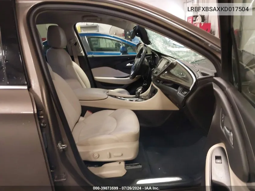 2019 Buick Envision Fwd Preferred VIN: LRBFXBSAXKD017504 Lot: 39873599