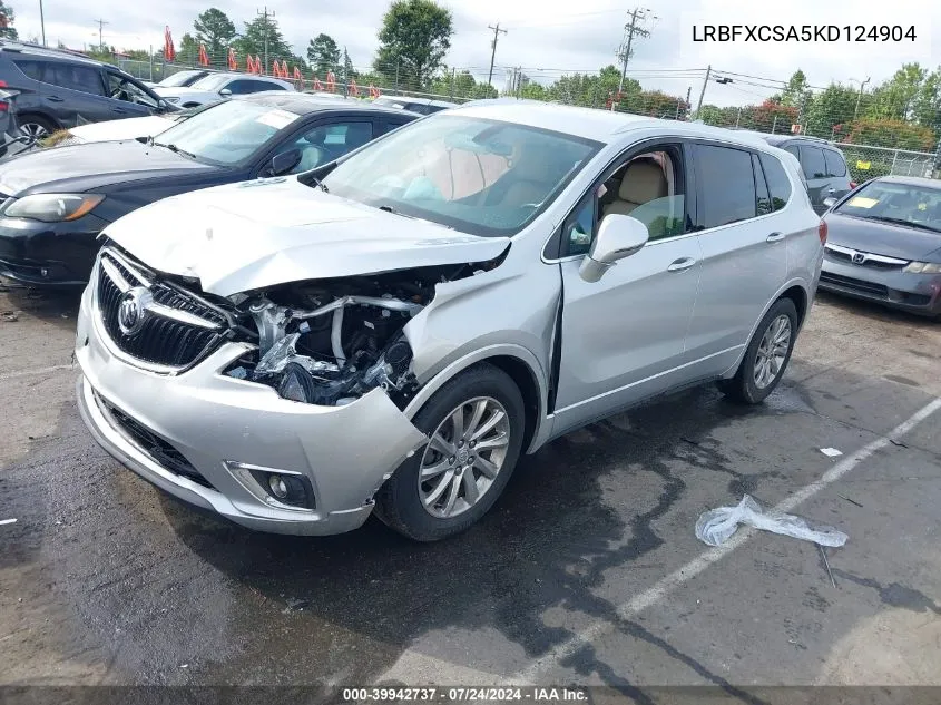 2019 Buick Envision Essence VIN: LRBFXCSA5KD124904 Lot: 39942737