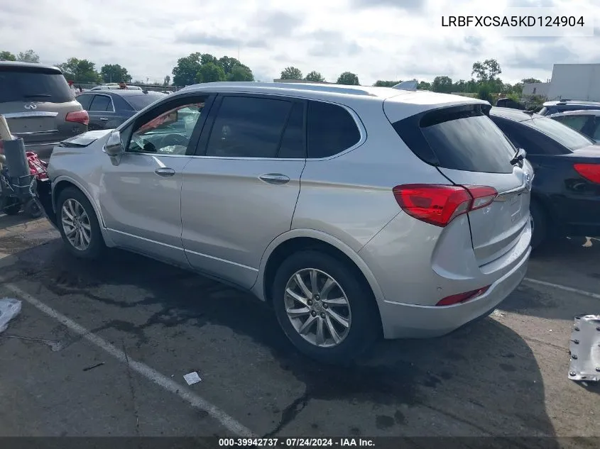 2019 Buick Envision Essence VIN: LRBFXCSA5KD124904 Lot: 39942737