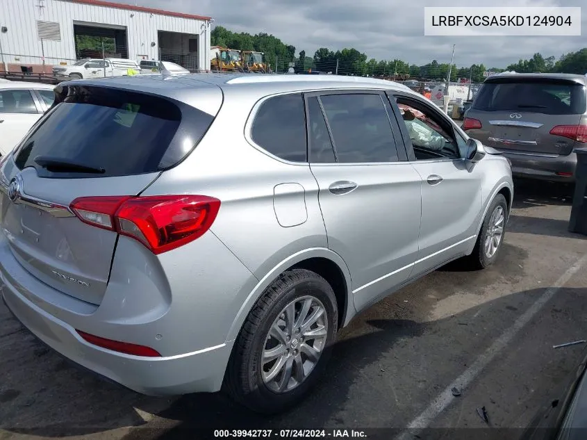 2019 Buick Envision Essence VIN: LRBFXCSA5KD124904 Lot: 39942737