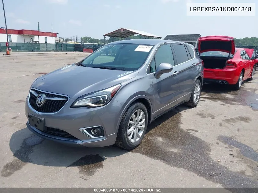 LRBFXBSA1KD004348 2019 Buick Envision Fwd Preferred