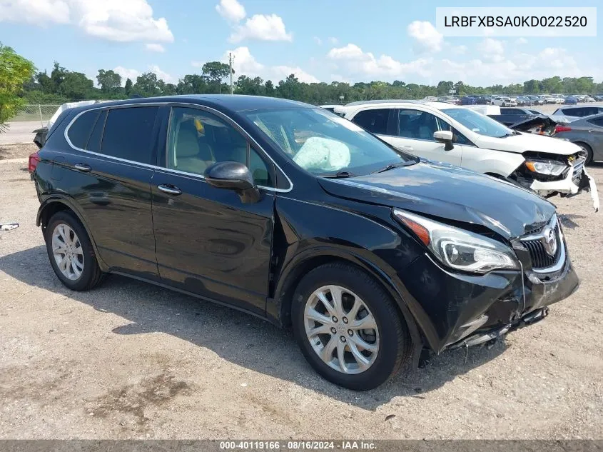 LRBFXBSA0KD022520 2019 Buick Envision Fwd Preferred