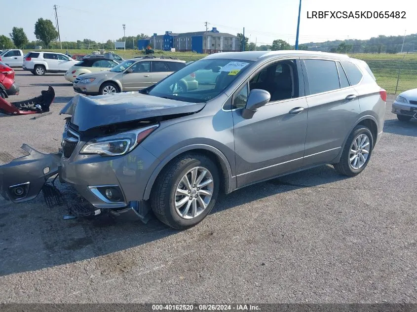 2019 Buick Envision Fwd Essence VIN: LRBFXCSA5KD065482 Lot: 40162520