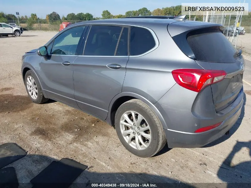 2019 Buick Envision Preferred VIN: LRBFXBSA7KD009523 Lot: 40349438