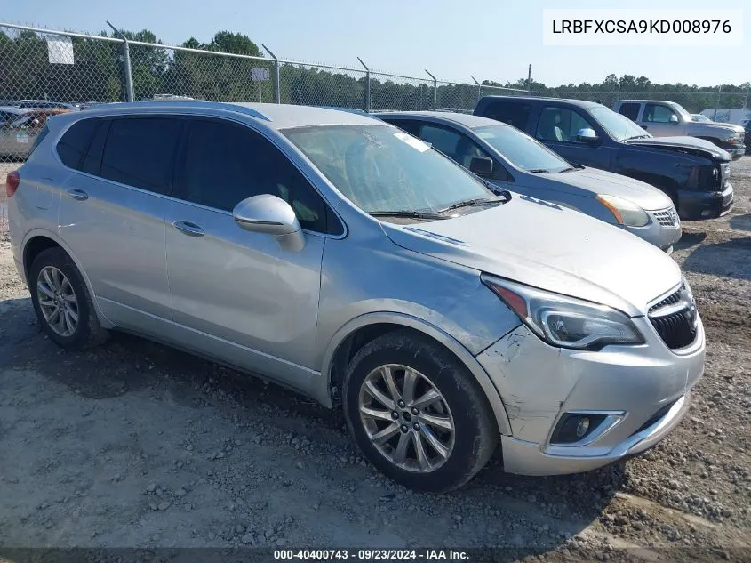 2019 Buick Envision Fwd Essence VIN: LRBFXCSA9KD008976 Lot: 40400743