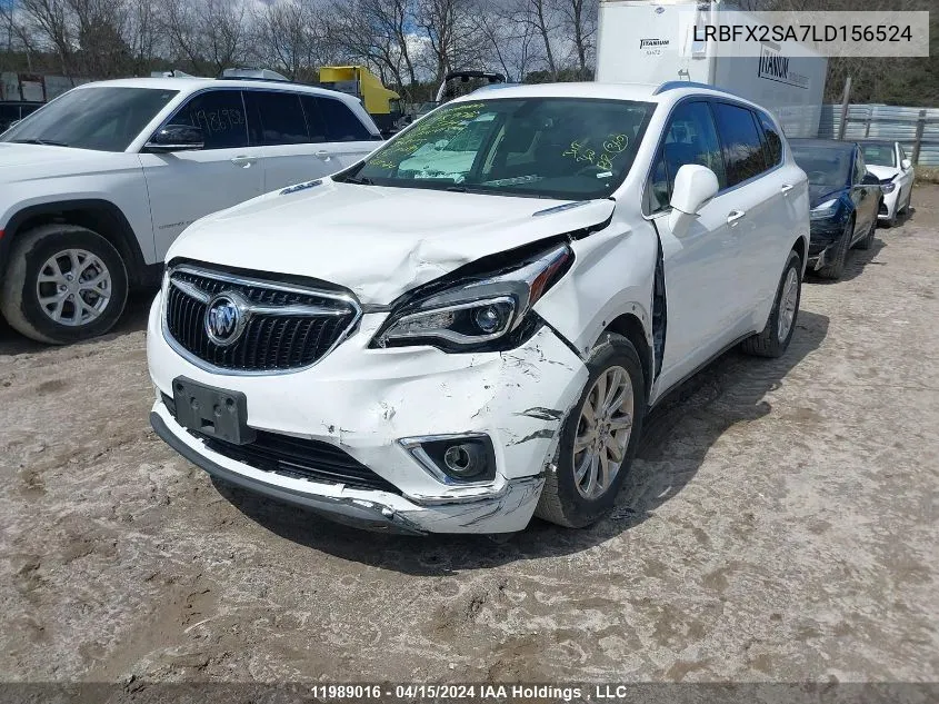 2020 Buick Envision VIN: LRBFX2SA7LD156524 Lot: 11989016