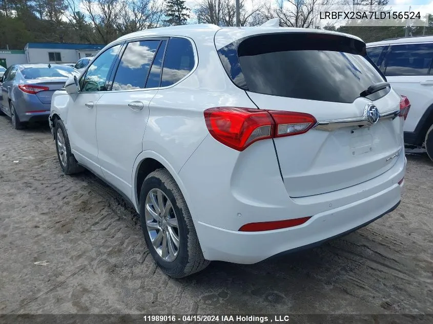 2020 Buick Envision VIN: LRBFX2SA7LD156524 Lot: 11989016