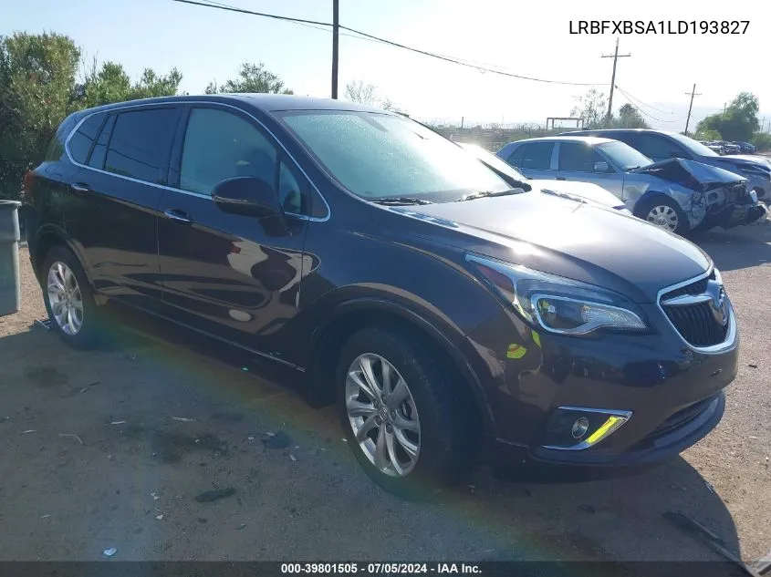 2020 Buick Envision Preferred VIN: LRBFXBSA1LD193827 Lot: 39801505