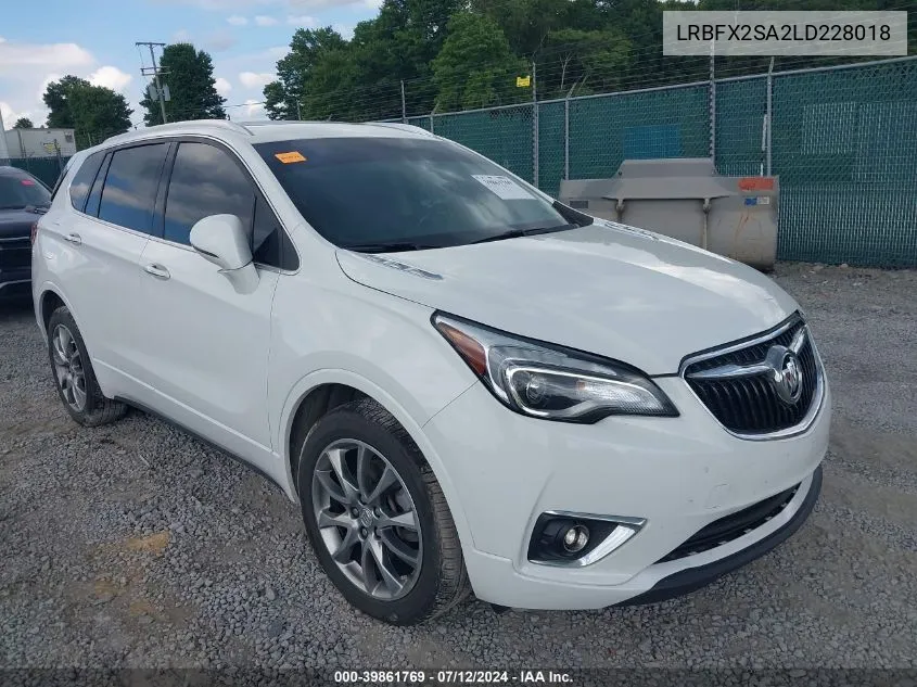 2020 Buick Envision Awd Essence VIN: LRBFX2SA2LD228018 Lot: 39861769