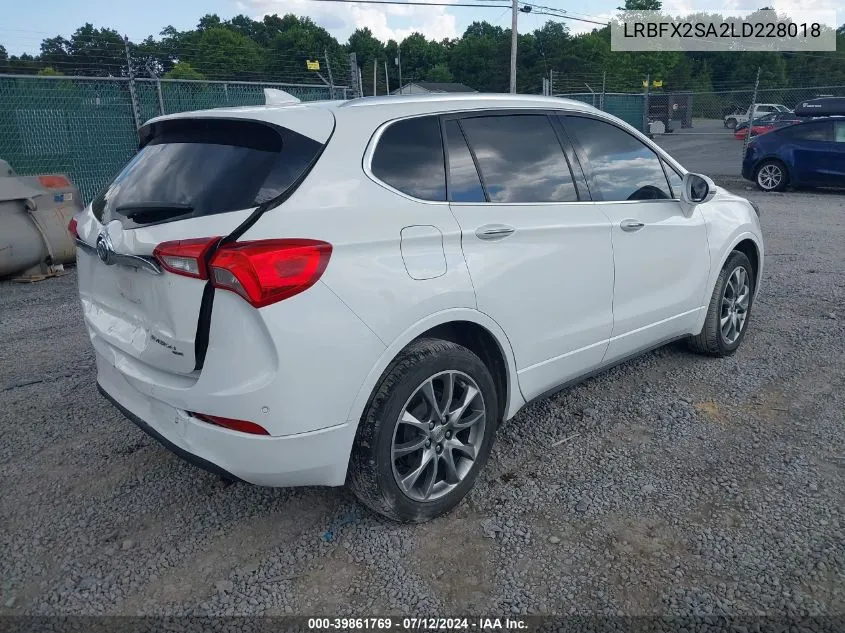 2020 Buick Envision Awd Essence VIN: LRBFX2SA2LD228018 Lot: 39861769