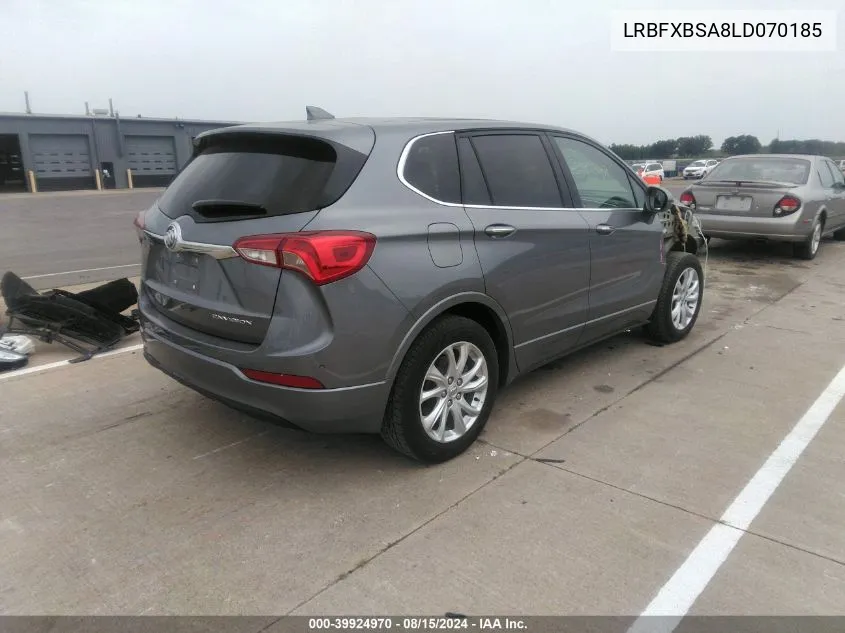 2020 Buick Envision Fwd Preferred VIN: LRBFXBSA8LD070185 Lot: 39924970