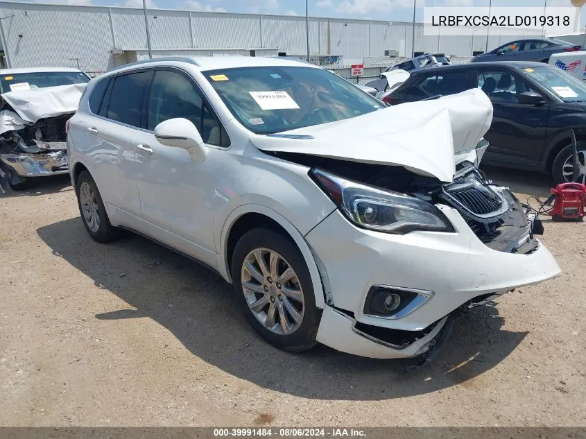 2020 Buick Envision Fwd Essence VIN: LRBFXCSA2LD019318 Lot: 39991484