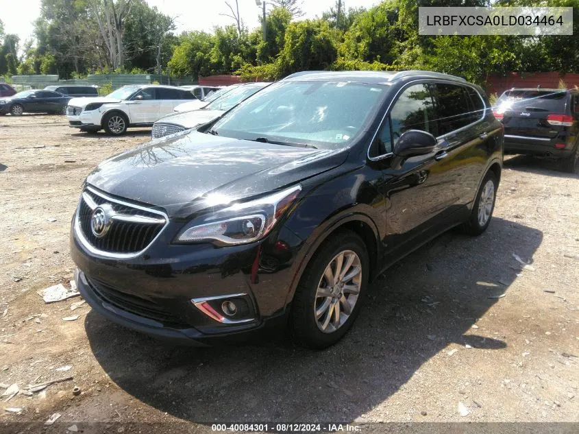 2020 Buick Envision Fwd Essence VIN: LRBFXCSA0LD034464 Lot: 40084301