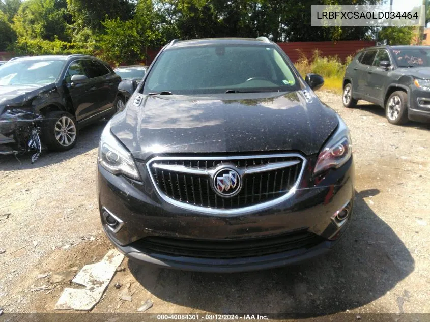 2020 Buick Envision Fwd Essence VIN: LRBFXCSA0LD034464 Lot: 40084301