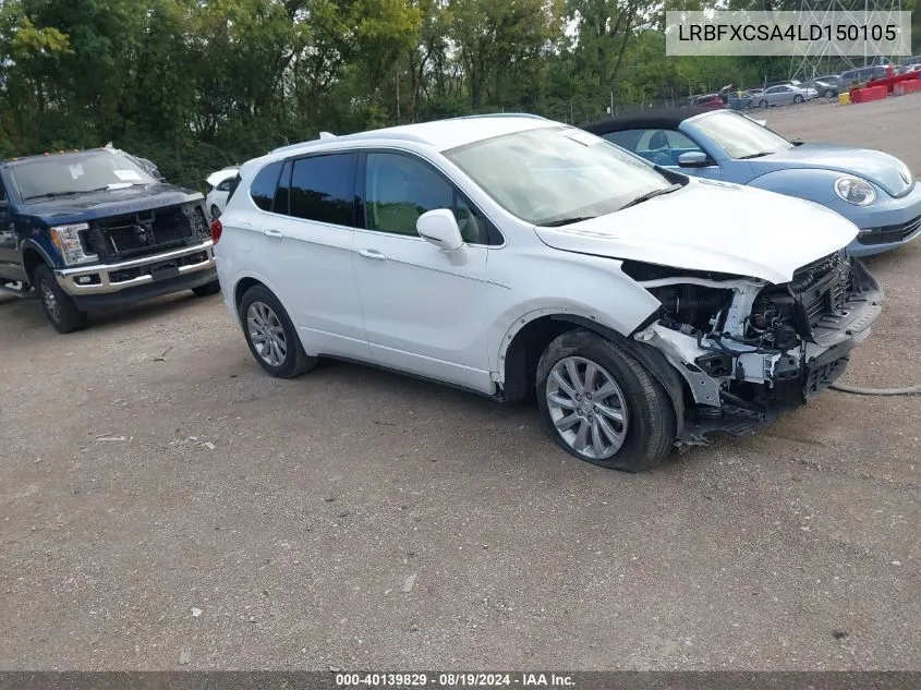 2020 Buick Envision Fwd Essence VIN: LRBFXCSA4LD150105 Lot: 40139829