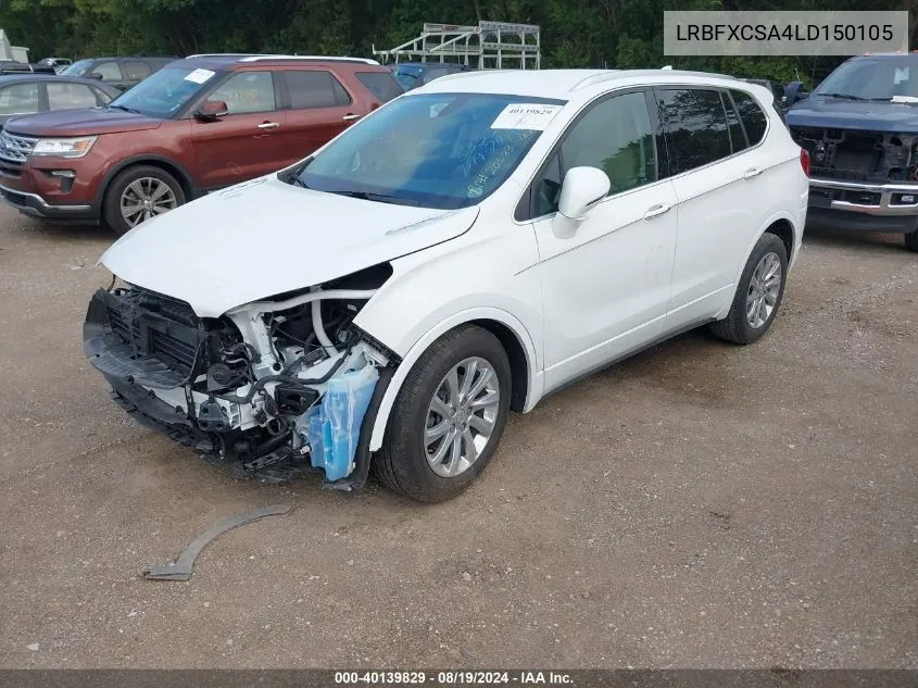 2020 Buick Envision Fwd Essence VIN: LRBFXCSA4LD150105 Lot: 40139829