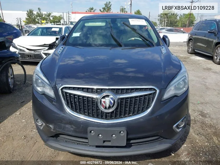 2020 Buick Envision Fwd Preferred VIN: LRBFXBSAXLD109228 Lot: 40276672