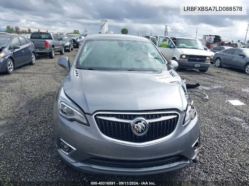 2020 Buick Envision Fwd Preferred VIN: LRBFXBSA7LD088578 Lot: 40316591