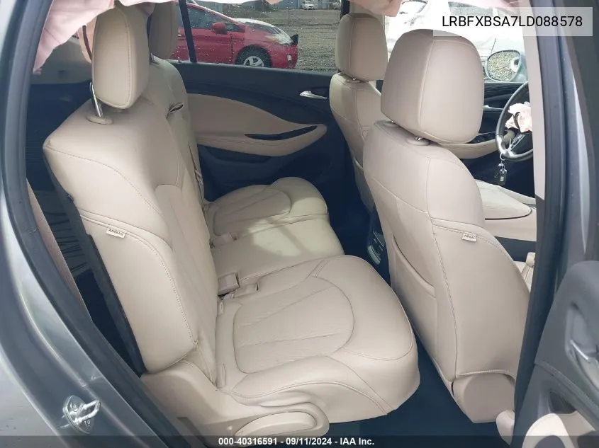 2020 Buick Envision Fwd Preferred VIN: LRBFXBSA7LD088578 Lot: 40316591