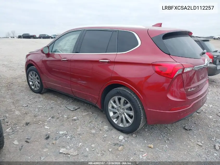 LRBFXCSA2LD112257 2020 Buick Envision Fwd Essence