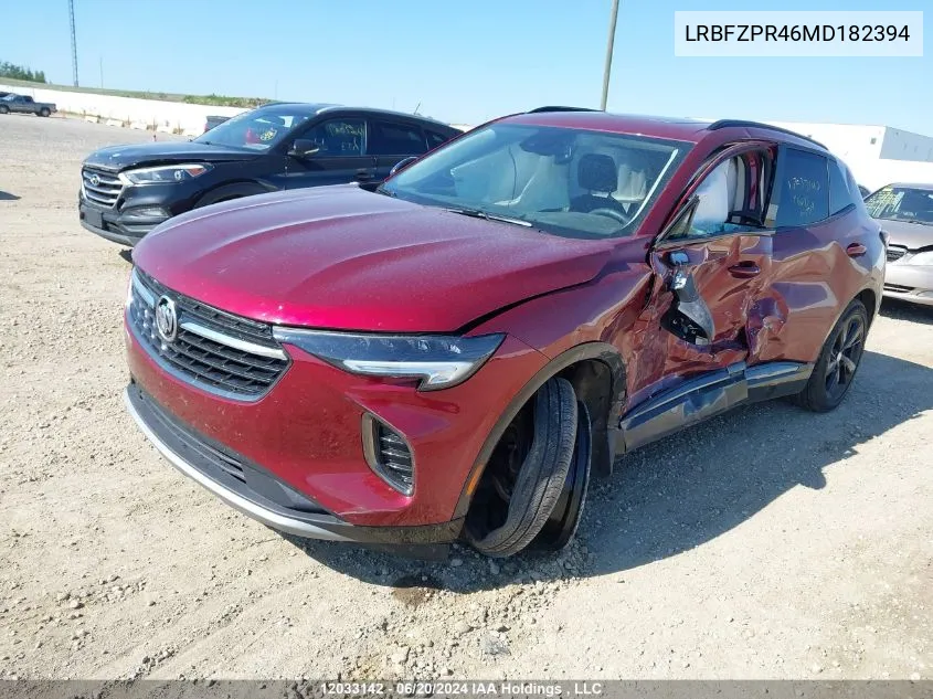 2021 Buick Envision VIN: LRBFZPR46MD182394 Lot: 12033142