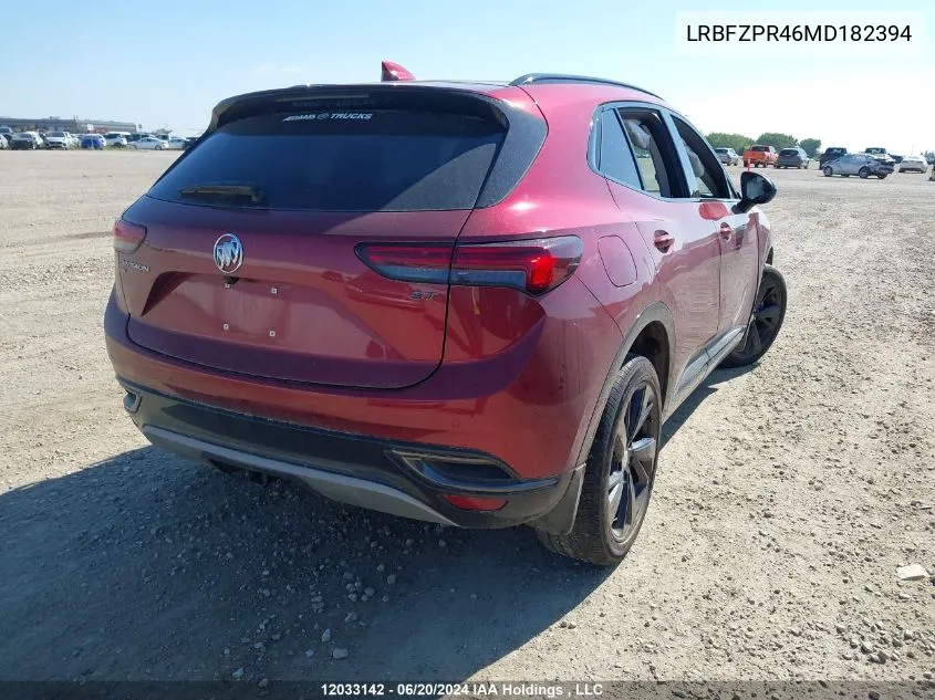 2021 Buick Envision VIN: LRBFZPR46MD182394 Lot: 12033142