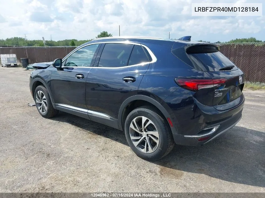 2021 Buick Envision VIN: LRBFZPR40MD128184 Lot: 12045962