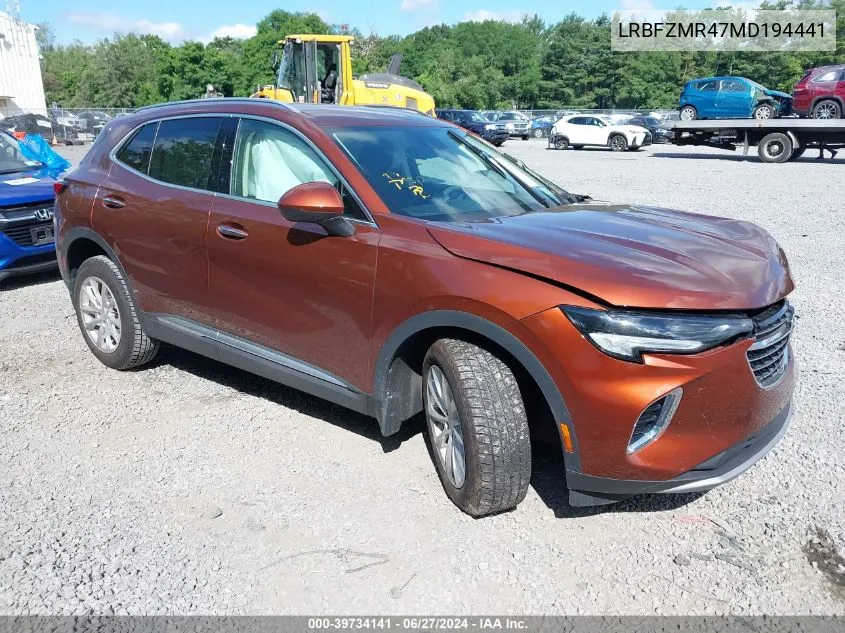 2021 Buick Envision Preferred VIN: LRBFZMR47MD194441 Lot: 39734141