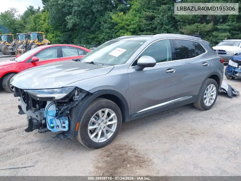 2021 Buick Envision Fwd Preferred VIN: LRBAZLR40MD195306 Lot: 39938715