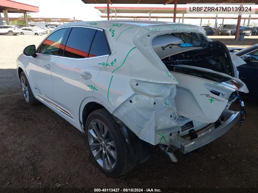 LRBFZRR47MD139324 2021 Buick Envision Fwd Avenir