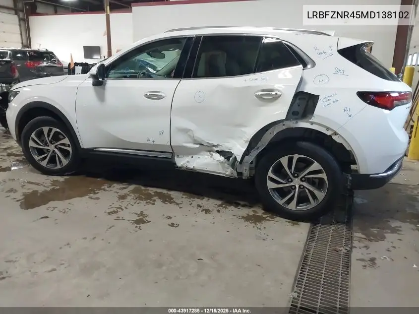 LRBFZNR45MD138102 2021 Buick Envision Fwd Essence