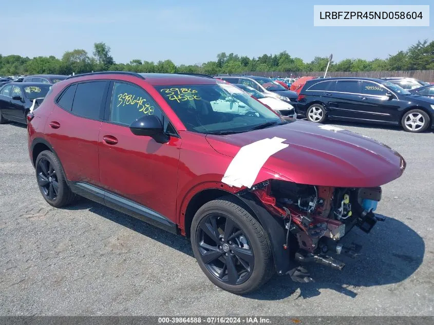 2022 Buick Envision Awd Essence VIN: LRBFZPR45ND058604 Lot: 39864588