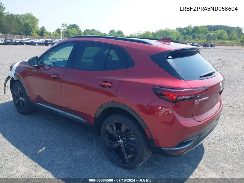 2022 Buick Envision Awd Essence VIN: LRBFZPR45ND058604 Lot: 39864588