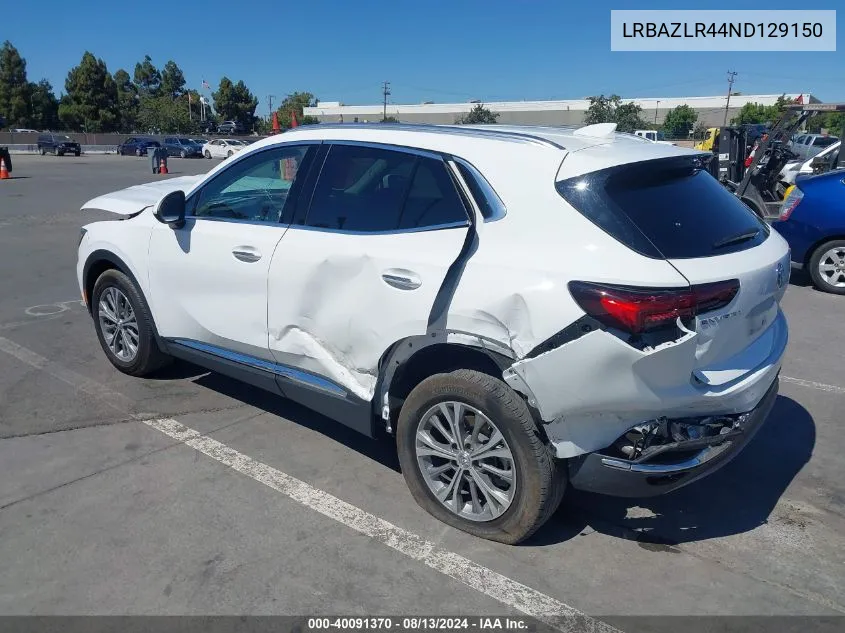 LRBAZLR44ND129150 2022 Buick Envision Fwd Preferred