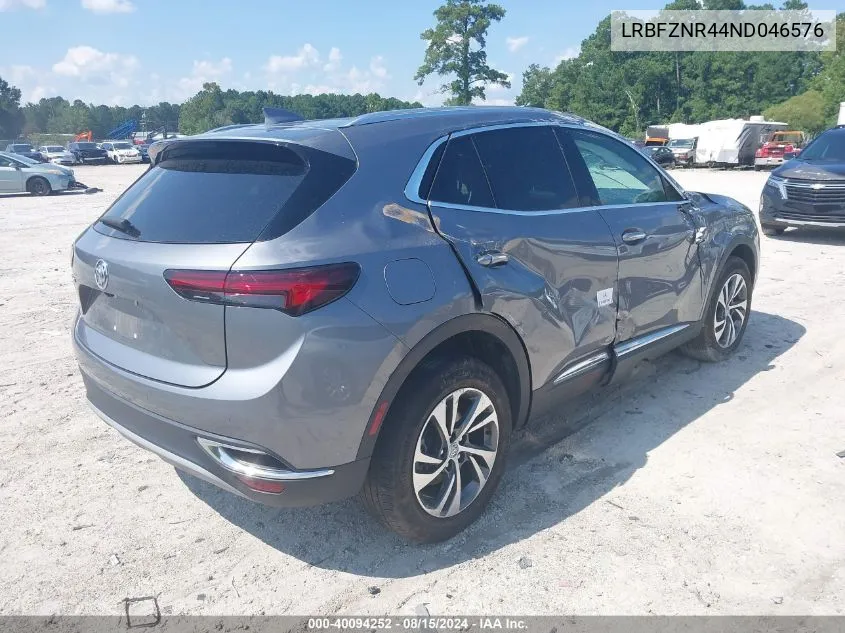 2022 Buick Envision Fwd Essence VIN: LRBFZNR44ND046576 Lot: 40094252