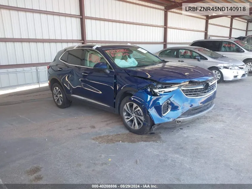 2022 Buick Envision Fwd Essence VIN: LRBFZNR45ND140918 Lot: 40208886