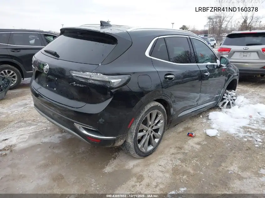 LRBFZRR41ND160378 2022 Buick Envision Fwd Avenir