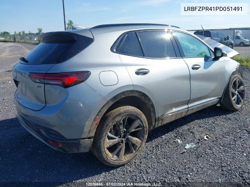 2023 Buick Envision VIN: LRBFZPR41PD051491 Lot: 12036665